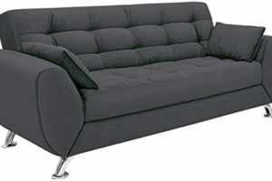 Melhor Conjunto de Sofá 3 Lugares Larissa Suede Cinza